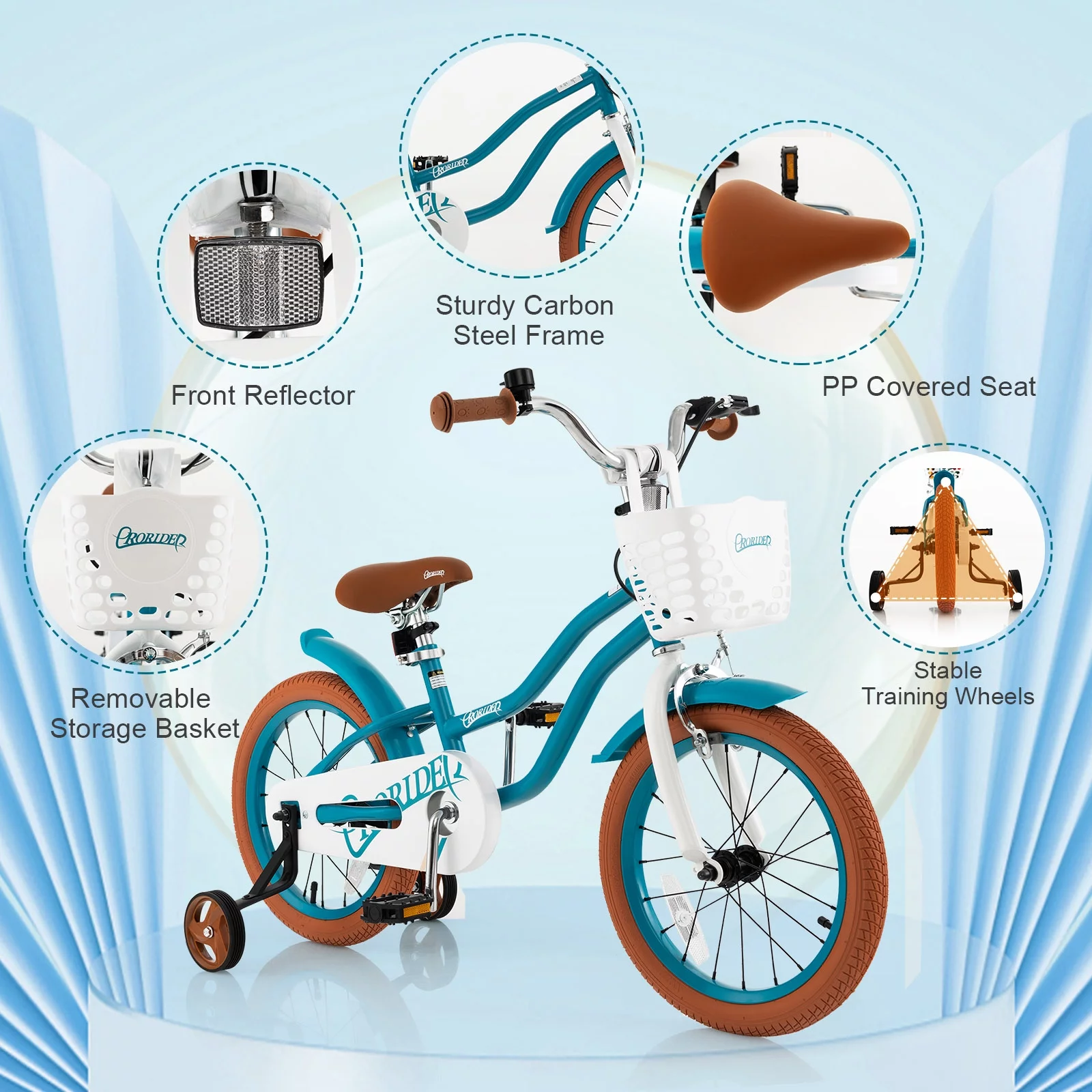 Costway 16'' Kids Bike Toddler Adjustable Bicycle withTraining Wheel for 4-8 Years Old Girl Pink - Cheap Fitting