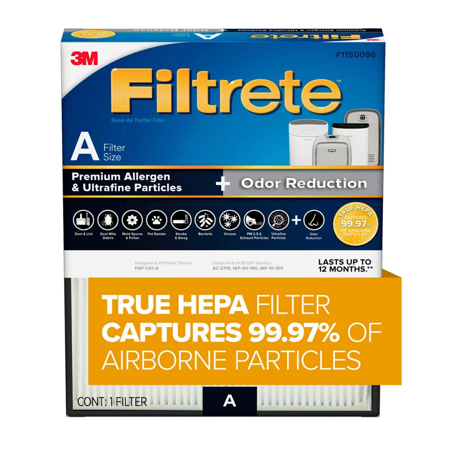 Filtrete Premium Allergen & Ultrafine Particles Size A True HEPA Air Purifier Filter FAPF-A-4 - Cheap Fitting