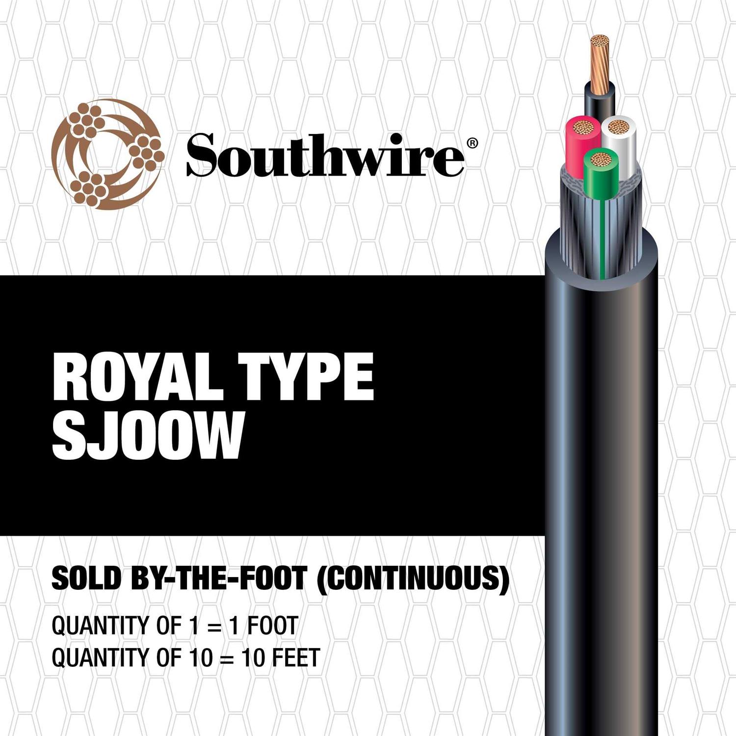 Southwire 10-4 Black Sjoow Power Cord 55812644 - Cheap Fitting