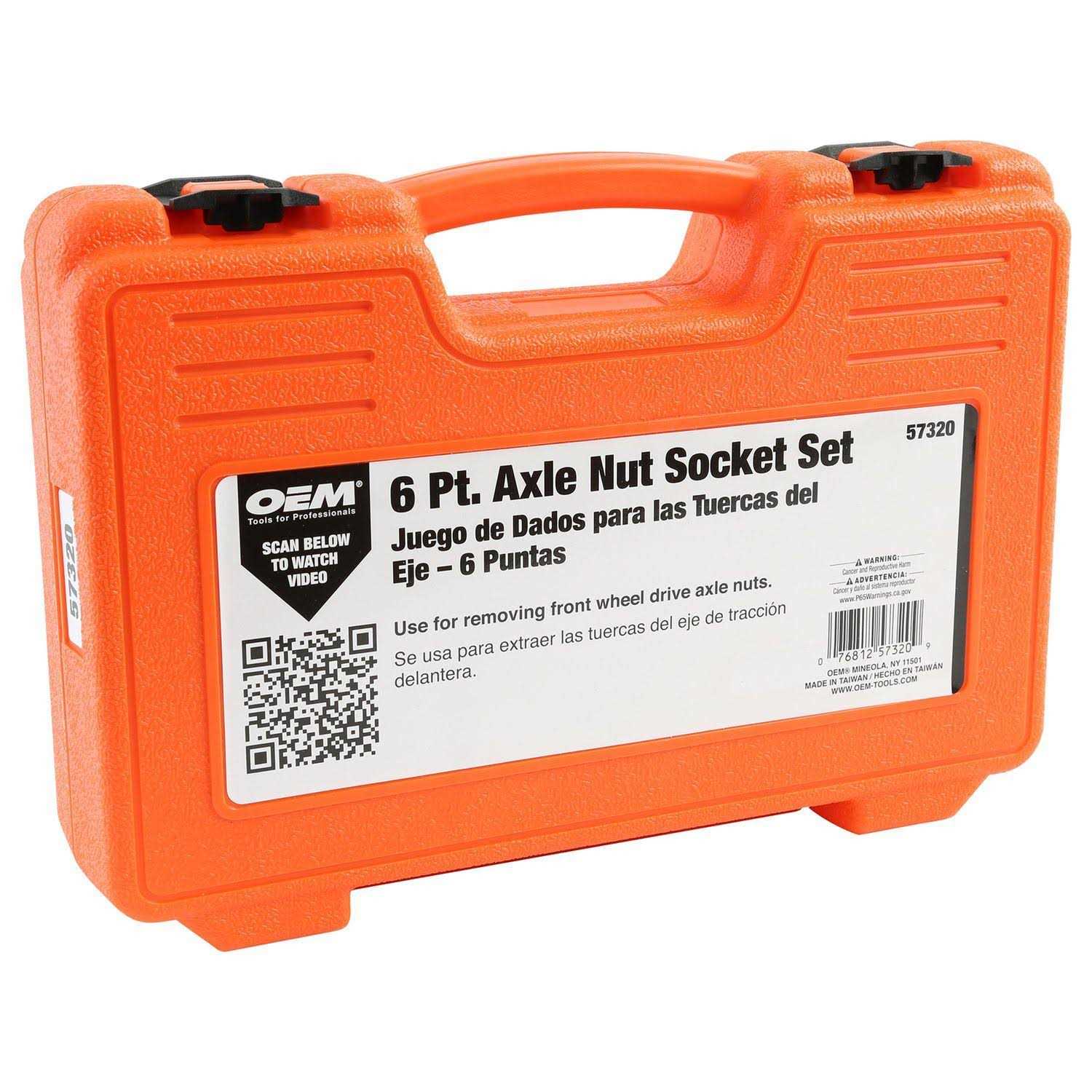 OEMTOOLS 1/2in Drive 6 Point Axle/Spindle Nut Socket Set 8 Piece 57320 - Cheap Fitting