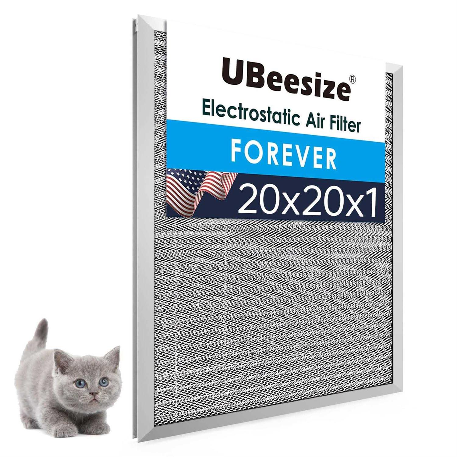UBeesize Reusable Electrostatic Air Filter HVAC AC Furnace Filter,MERV 8,Washable - Cheap Fitting