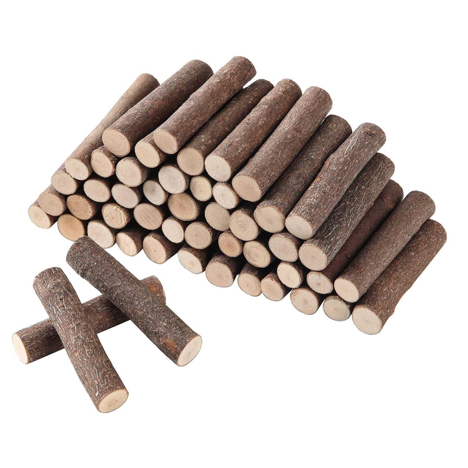 LAZACA Craft Sticks Wood Sticks Crafting Twigs Crafts Log Toy DIY Vase Fillers Pumpkin Stems Rustic Decorations Ornaments,Loose Parts Play Materials - Cheap Fitting