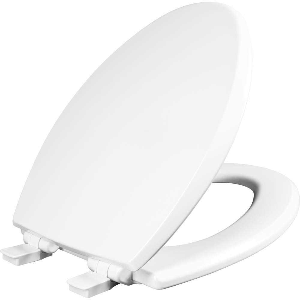 Mayfair Kendall Slow Close Elongated White Enameled Wood Toilet Seat - Cheap Fitting