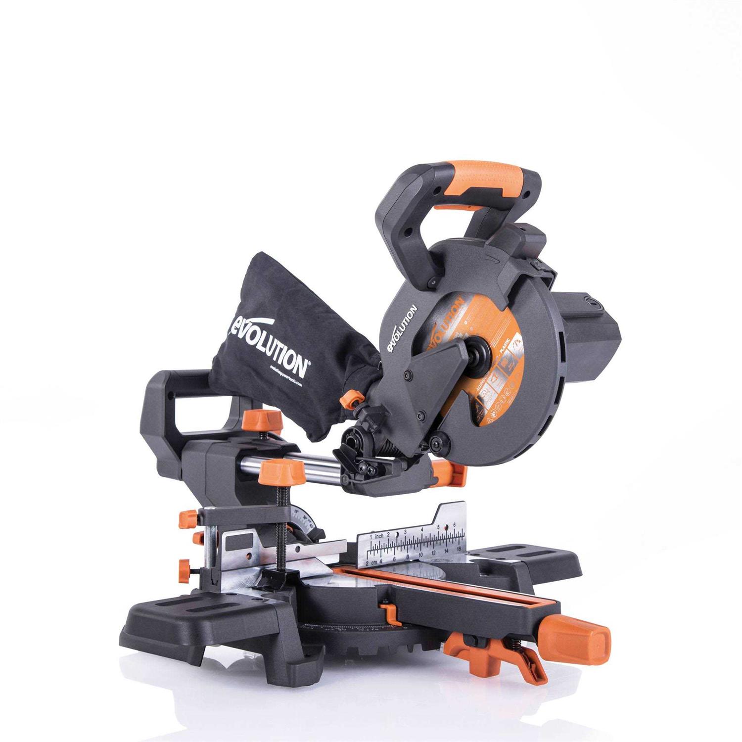 Evolution Power Tools R185SMS+ 7-1/4 Multi-Material Compound Sliding Miter Saw - Cheap Fitting