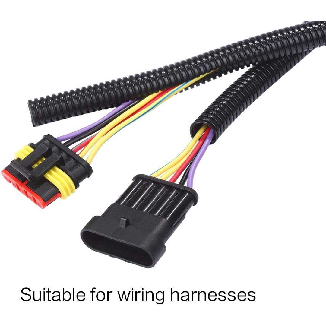 Alex Tech Split Wire Loom Tubing Wire Conduit - Cheap Fitting