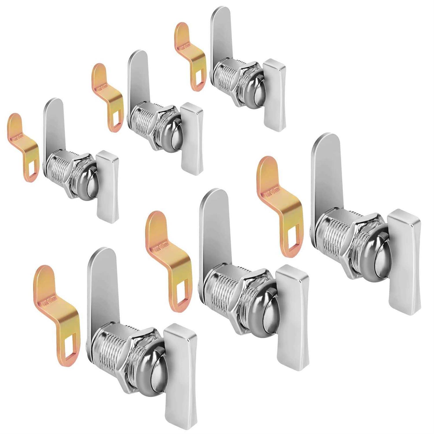 Cam Lock Thumb Operated Cabinet Locks 7/8 Cylinder Fits on 9/16” Max Panel Thickness Non-Locking Compartment Lock for RV Storage - Cheap Fitting