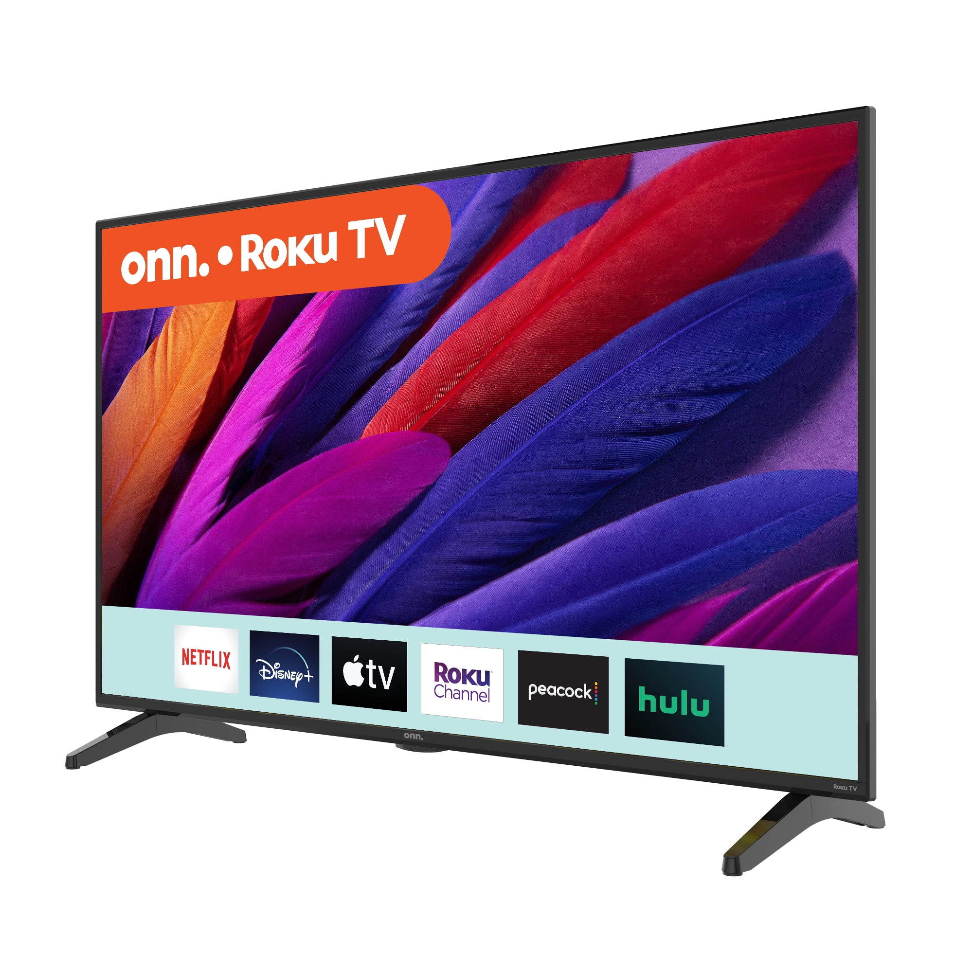 onn. 43” Class 4K UHD (2160P) LED Roku Smart Television HDR (100012584) - Cheap Fitting