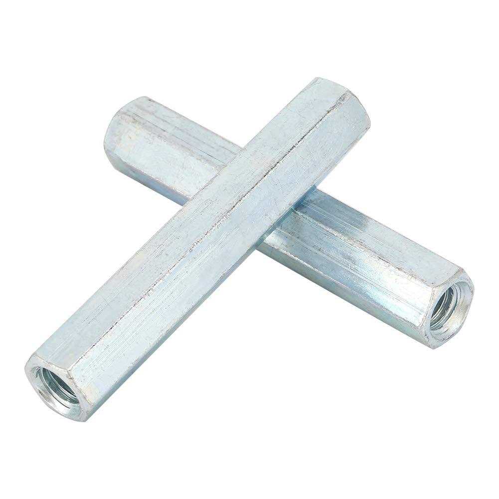 2Pcs M8×66 Long Hexagon Nut Studding Connectors Coupling Nut Long Rod Coupling Hex Nut Screw for Continuous Threaded Rod - Cheap Fitting