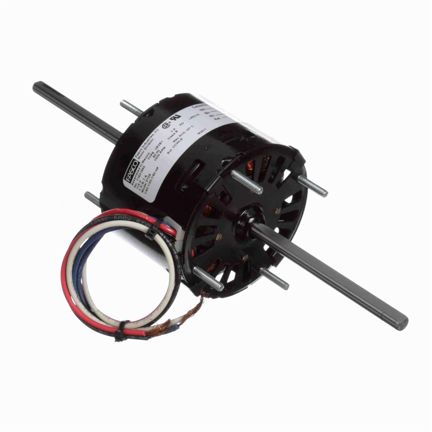 Fasco D128 Motor,1/40,1/50,1/80 HP,1500,3.3,115V - Cheap Fitting
