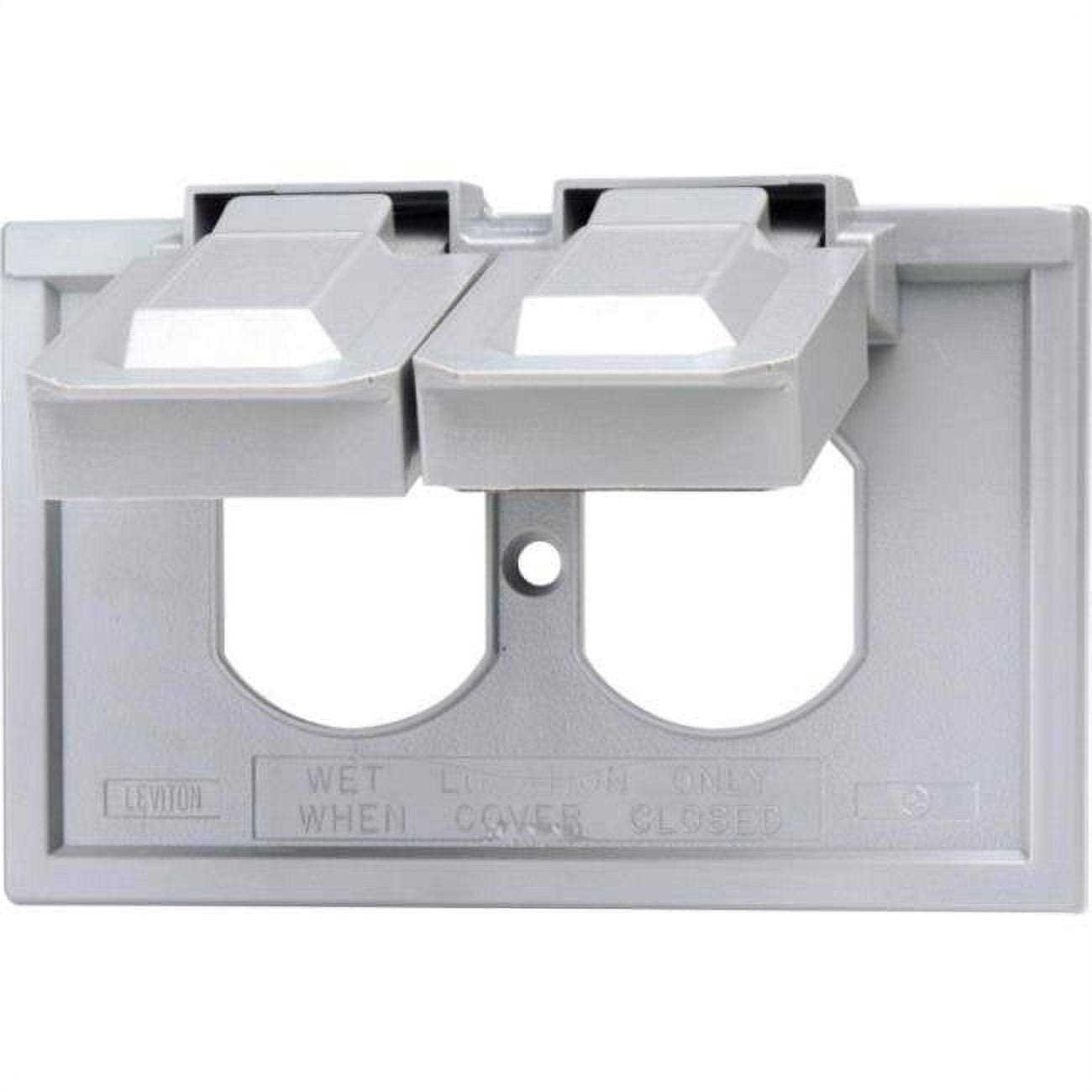 Leviton 4976-GY 1 Gang Weatherproof Duplex Receptacle Cover - Cheap Fitting