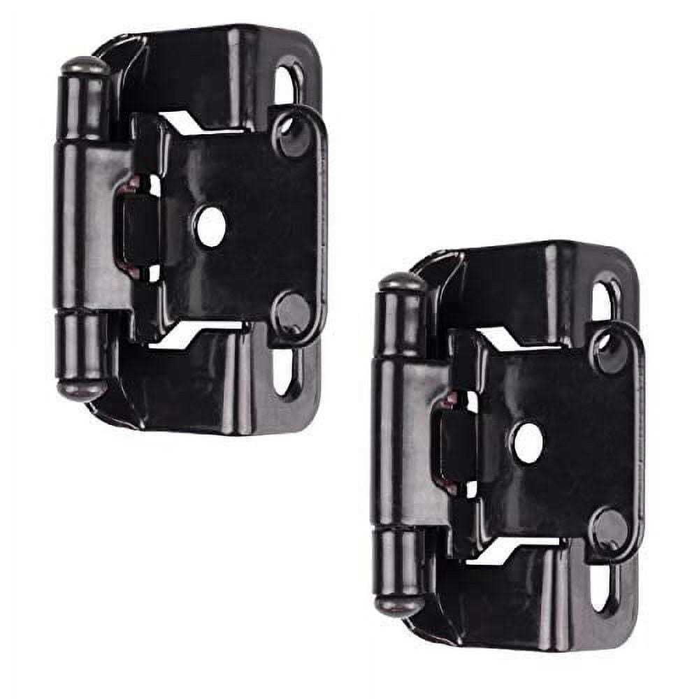 Ilyapa Self Closing Cabinet Hinges Black 50 Pack 1/2 Inch Overlay 3/4 Inch Frame Semi Wrap Kitchen Cabinet Door Hinge Hardware - Cheap Fitting