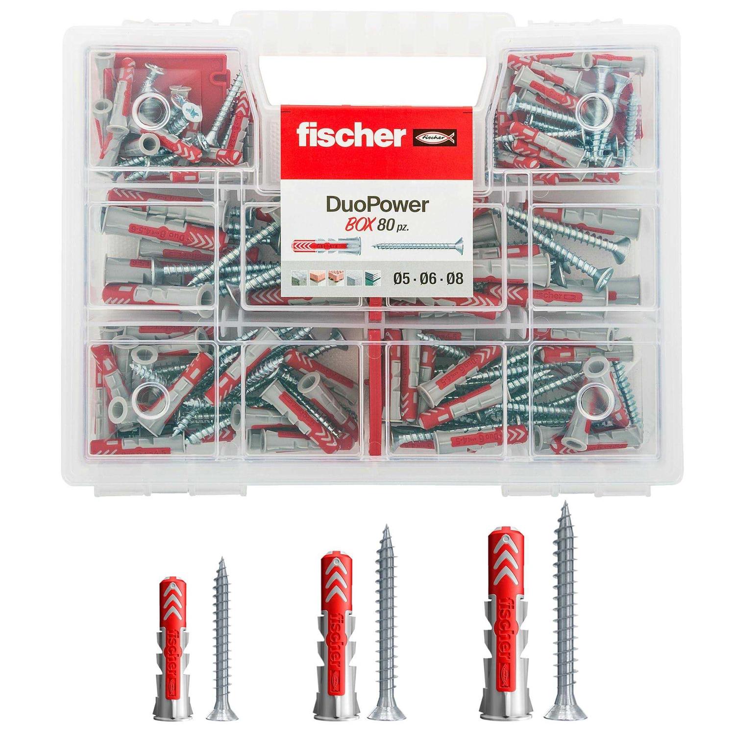 Fischer 544546 Duopower Universal Dowels Kit with Screw - Cheap Fitting