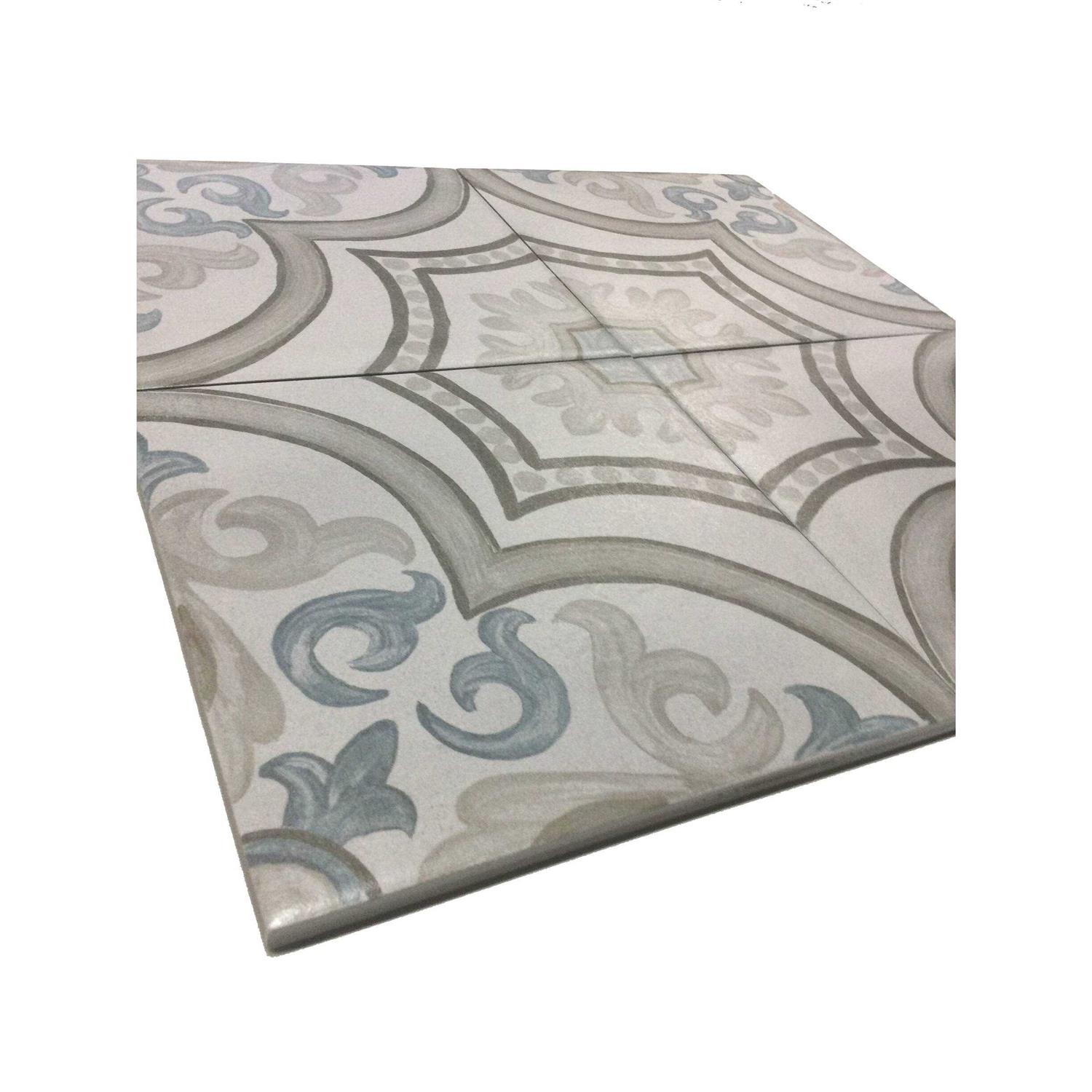 CastelloUSA Libya Porcelain 8 x 8 Matte Square Diamond Floor and Wall Tile with Classic Style Pattern - Cheap Fitting