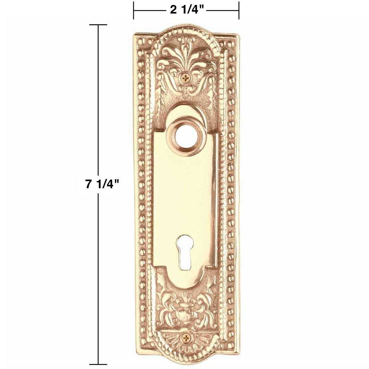 Door Back Plate Brass 7.25 Escutcheon Cover Ornate Doorplate in Oil Rubbed Bronze Finish with Keyhole Renovators Supply - Cheap Fitting