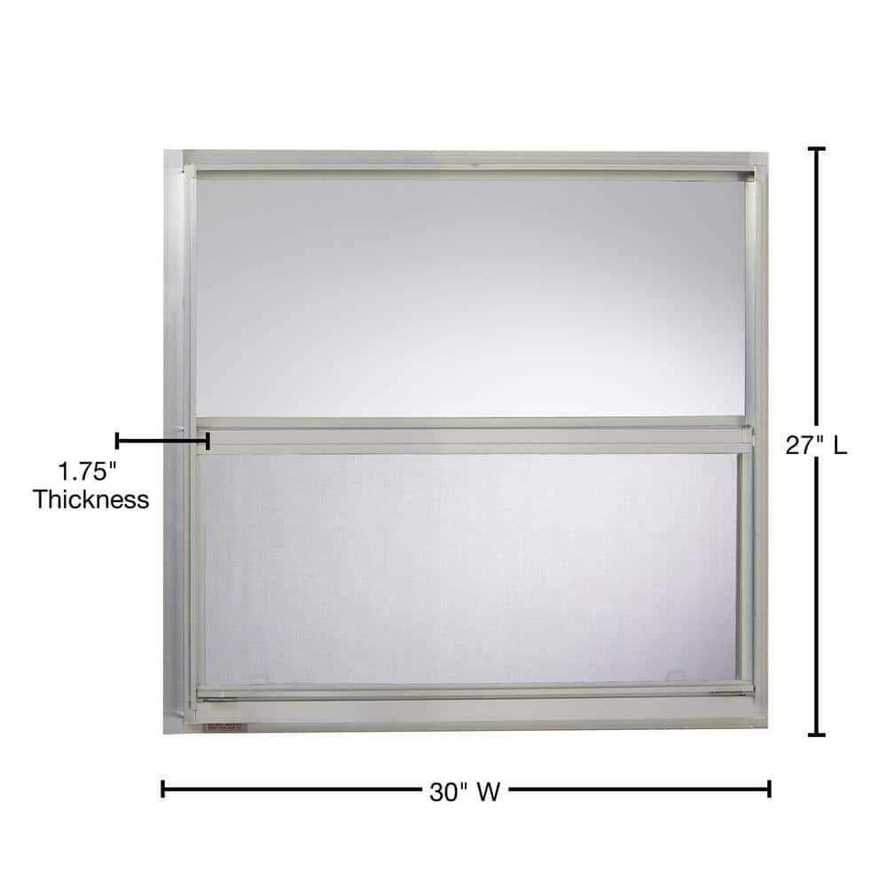 TAFCO Windows 30 in. x 27 in. Mobile Home Single Hung Aluminum Window - Cheap Fitting