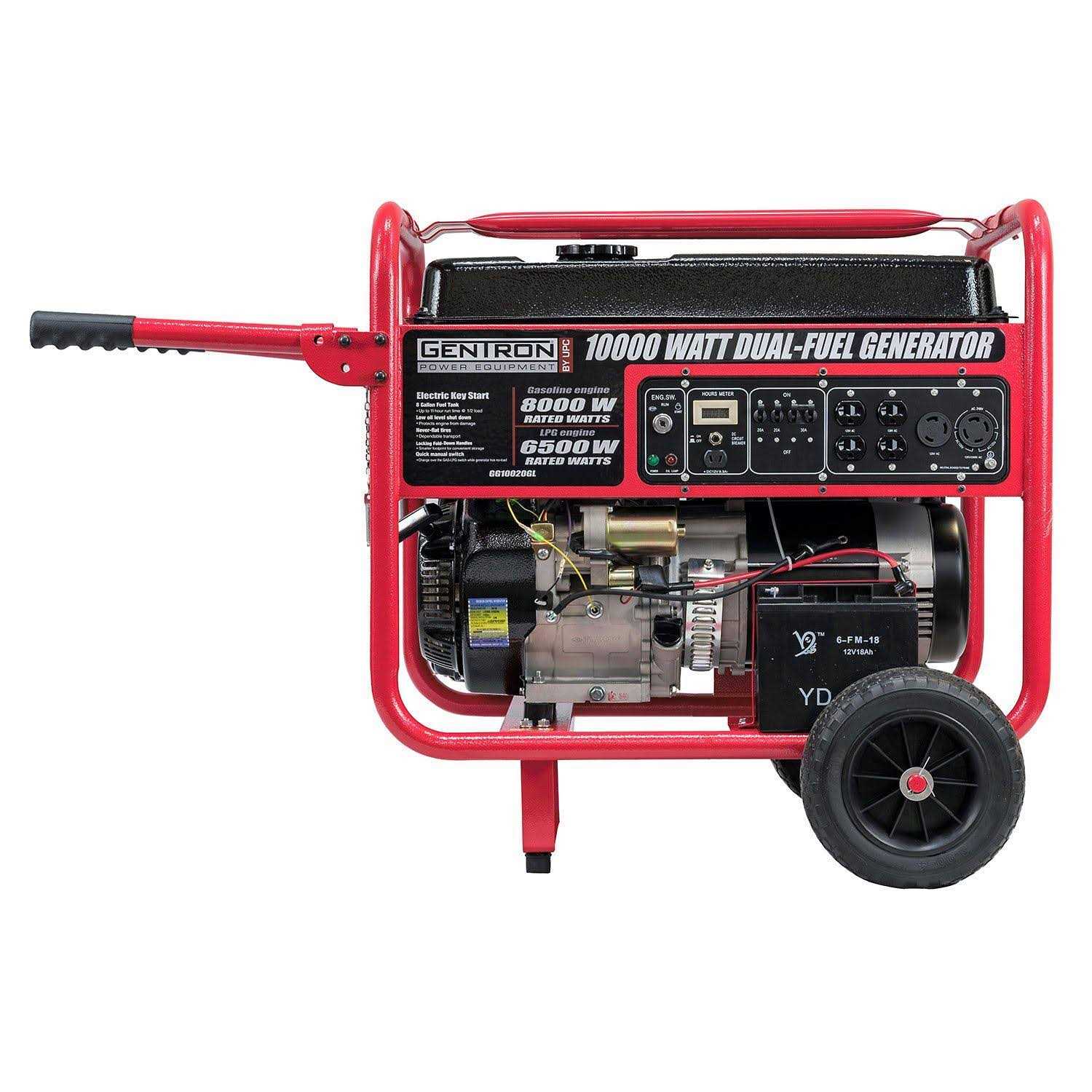 Gentron 10000-Watt Dual Propane and Gasoline Powered Electric Start Portable Generator - Cheap Fitting