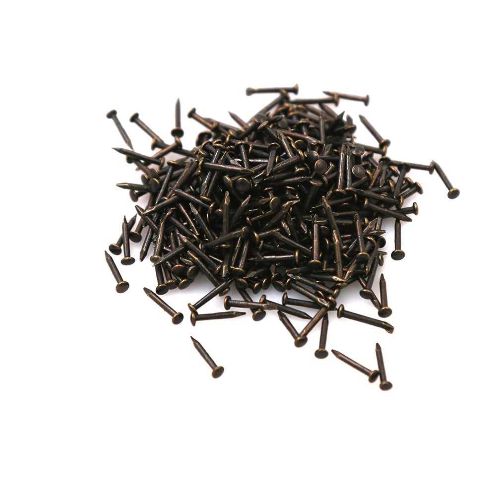 newlng Small Nail Round Head Tiny Nails String Art Nails Hand-Made Hardware Accessories Fasteners Mini Nails 500PCS 1 X 10mm Bronze - Cheap Fitting