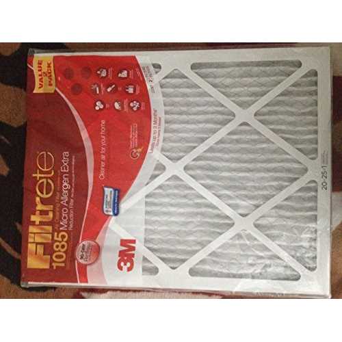 Filtrete 20-in W x 25-in L x 1-in MERV 11 1085 MPR Allergen Defense Extra Electrostatic Pleated Air Filter (2-Pack) | 1203-2PK - Cheap Fitting