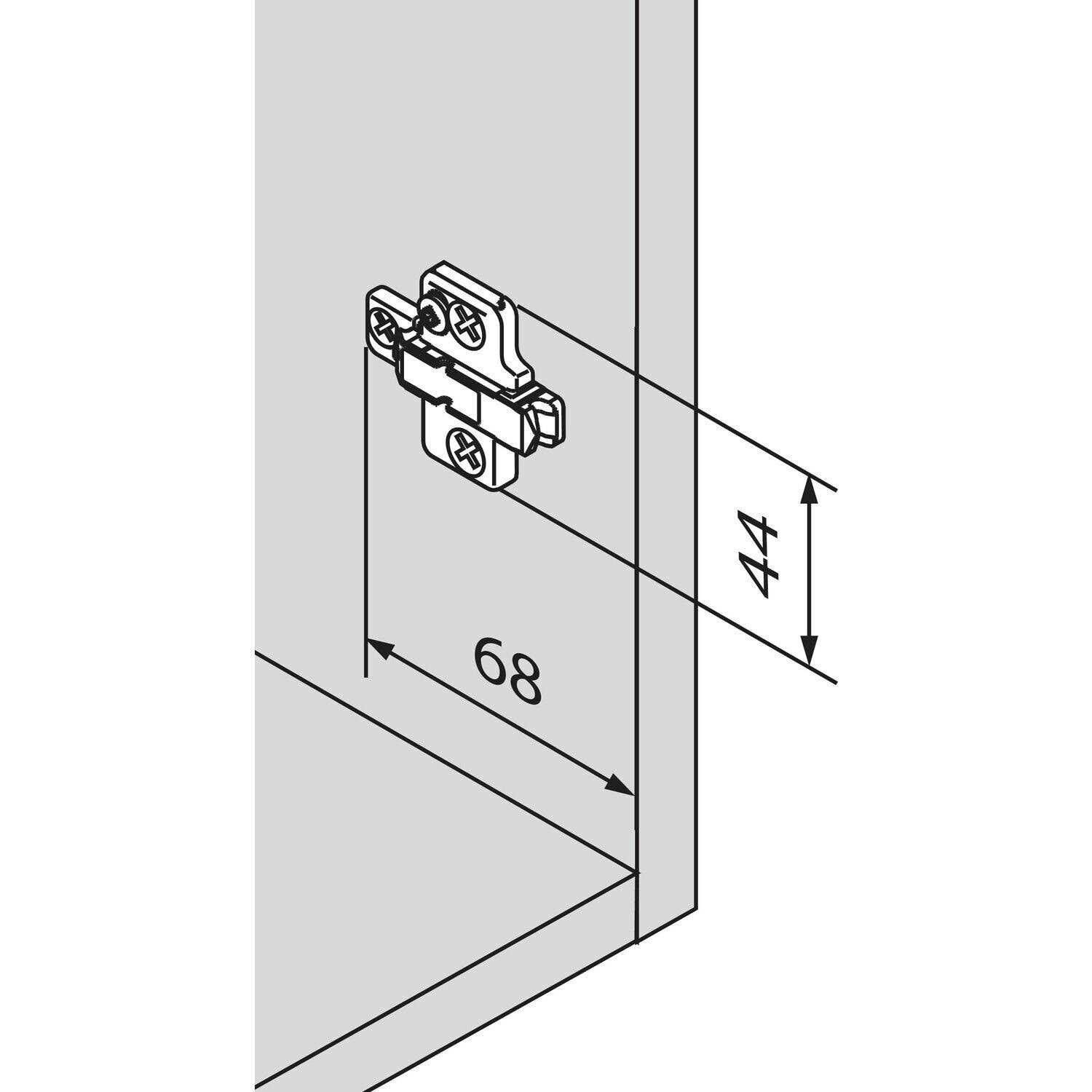 Blum 175H9100 Clip Top Two Piece Wing Mounting Plate - Cheap Fitting
