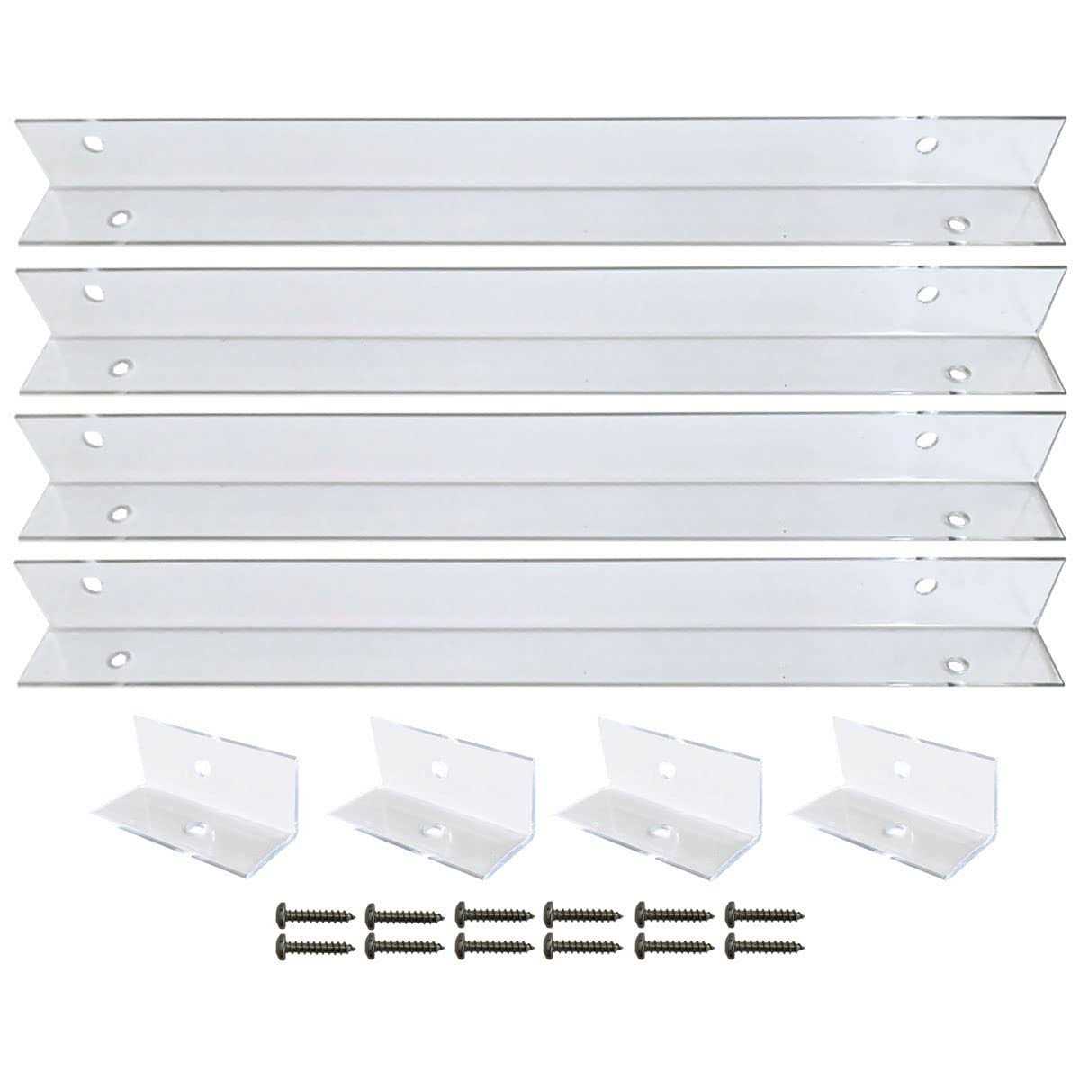 Ekena Millwork Wide Shutters Clear Polycarbonate Mounting Brackets for Pvc - Cheap Fitting