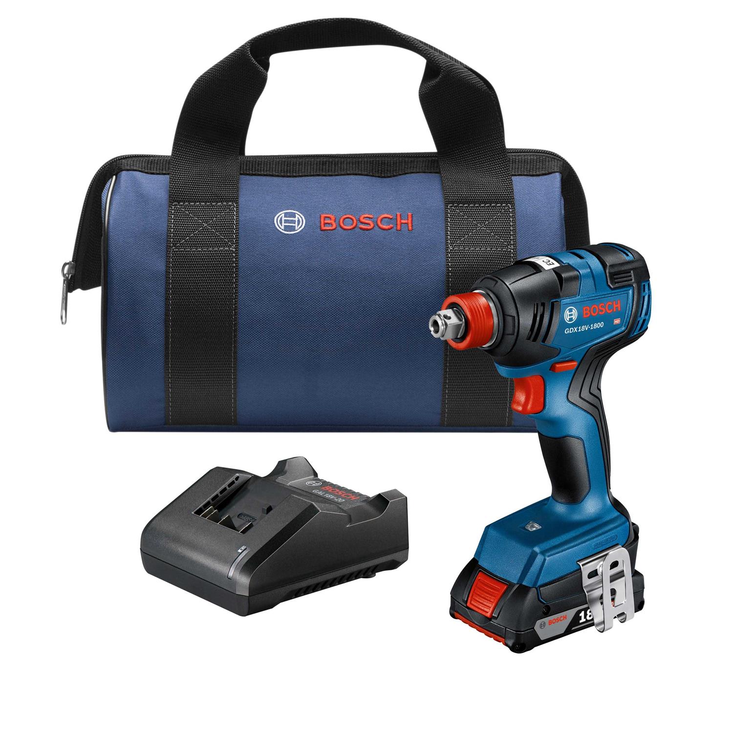 Bosch 18V EC Brushless Two-in-One Bit and Socket Impact Driver Kit GDX18V-1800B12 - Cheap Fitting