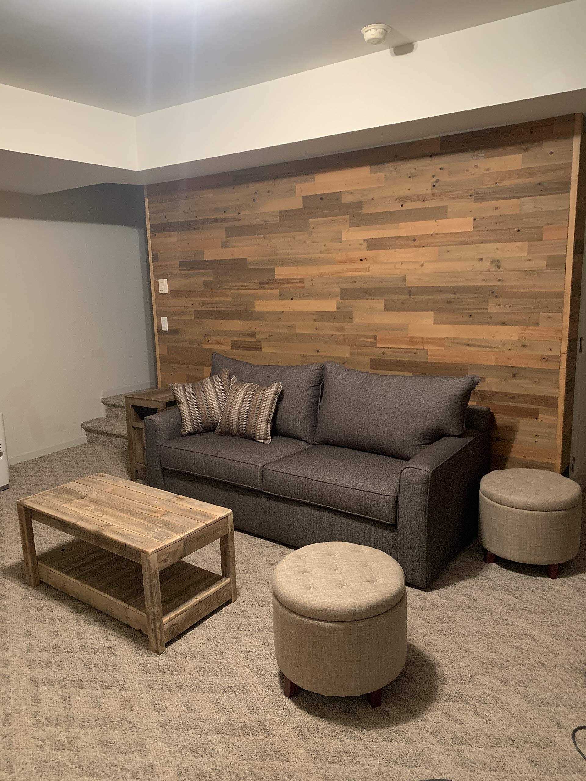 Timberchic Reclaimed Wooden Wall Planks Peel and Stick - Cheap Fitting