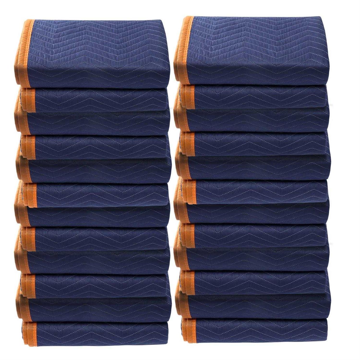 VEVOR Moving Blankets 80 x 72 dz Weight 12 Packs Professional Non-Woven & Recycled Cotton Packing Blanket Heavy Duty Mover Pads - Cheap Fitting