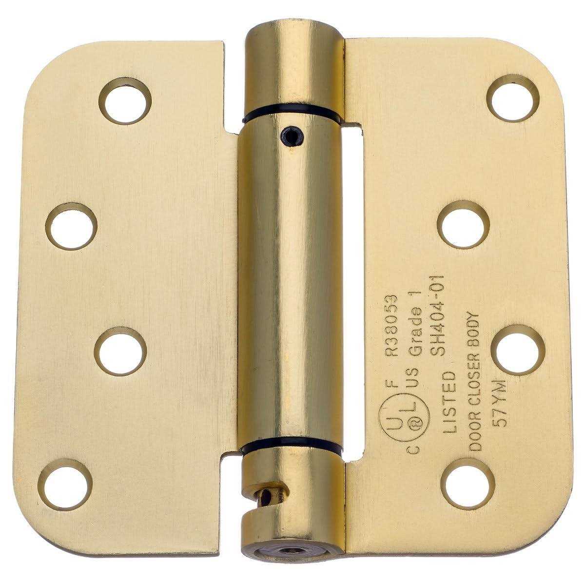 Dynasty Hardware 4 inch Spring Loaded Door Hinge Self Closing with 5/8 Radius Corners - Cheap Fitting
