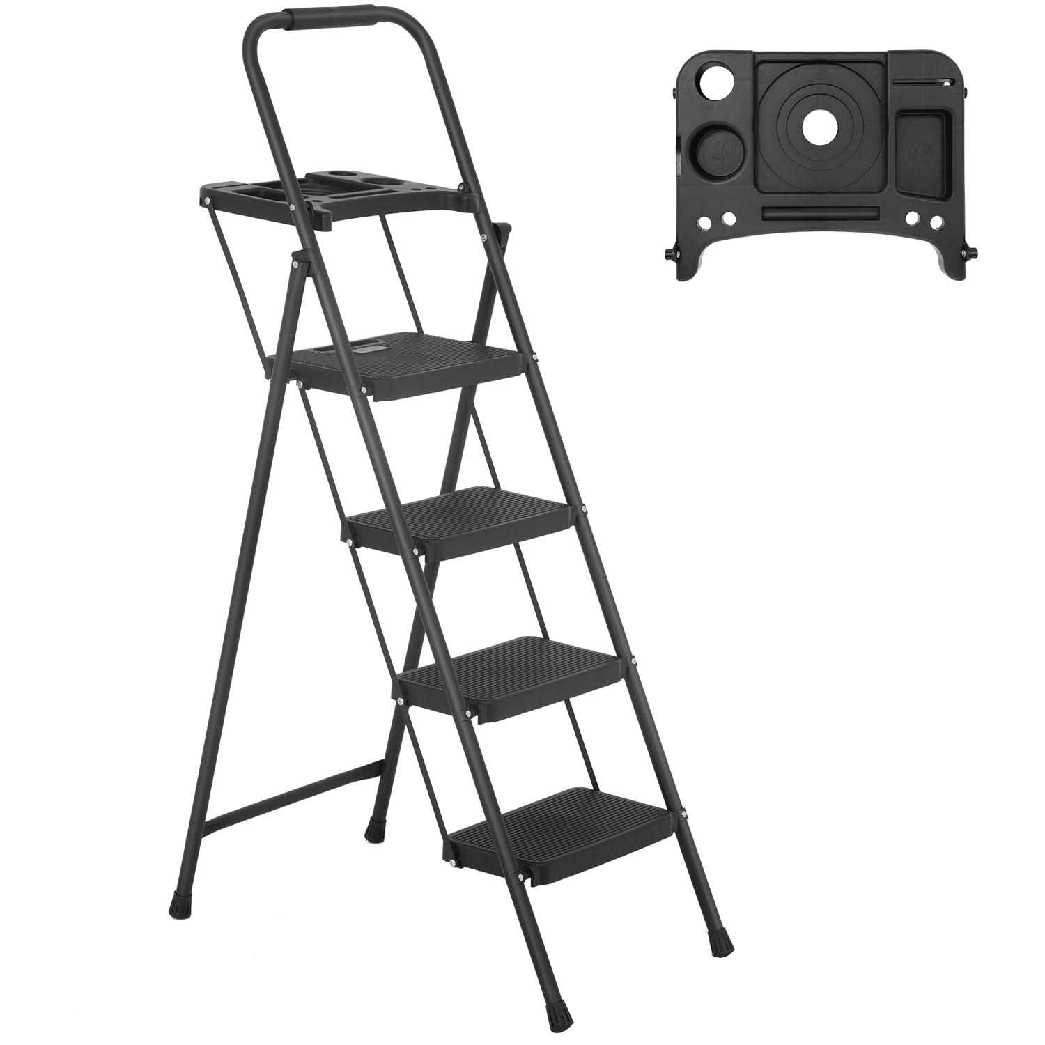 Step Ladder Folding Step Stool with Wide Anti-Slip Pedal - Cheap Fitting