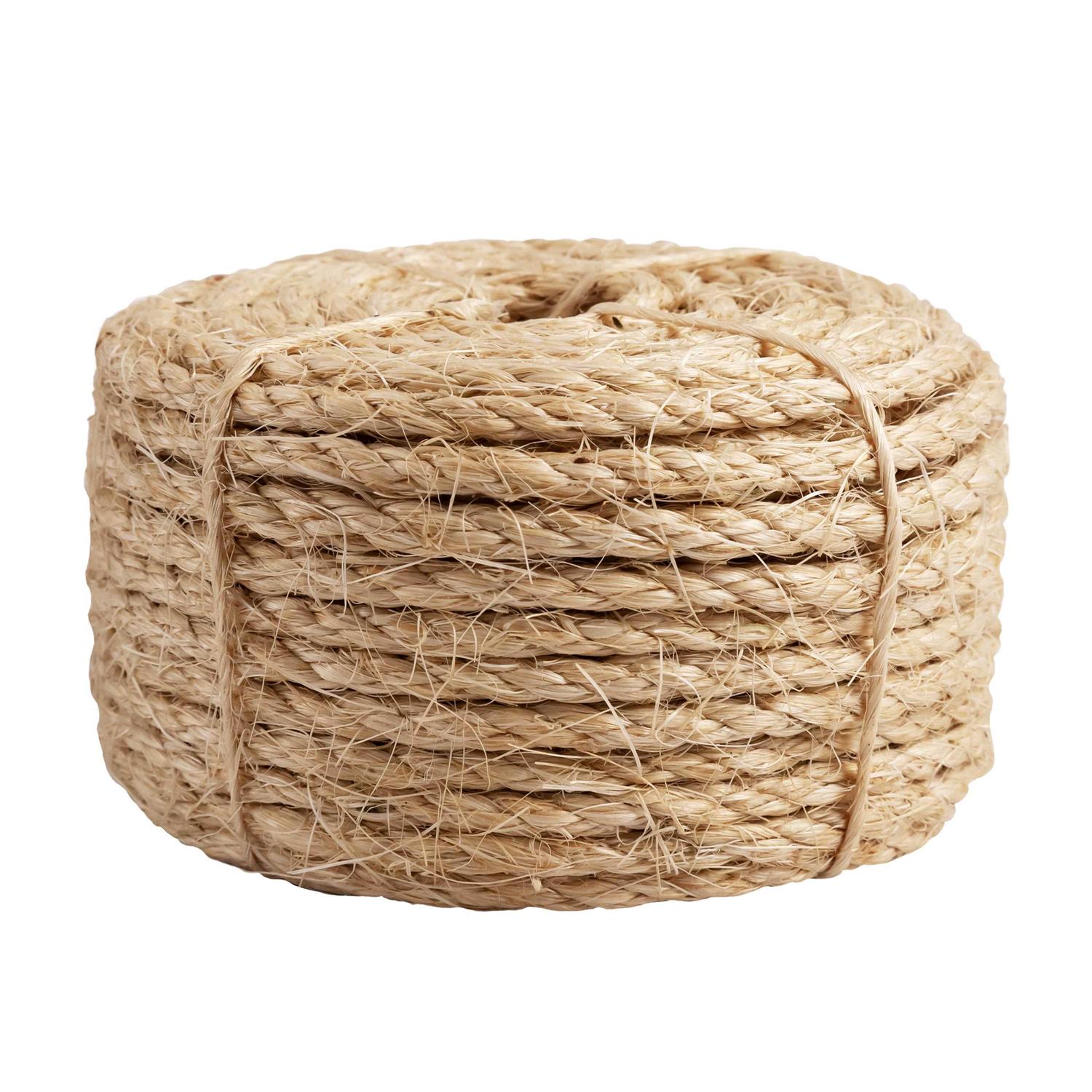 Hyper Tough Item# 8010L-HT Sisal Twisted Rope Natural - Cheap Fitting