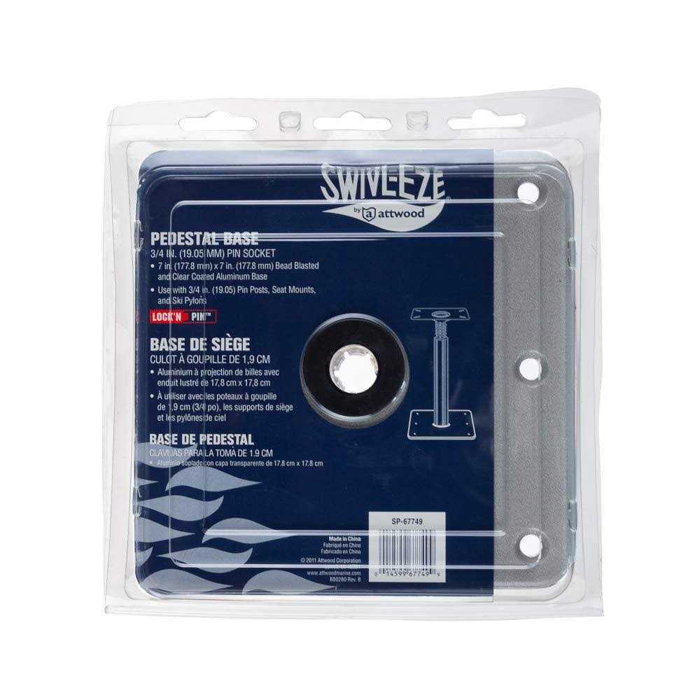 Attwood SP-67749 Aluminum Pin Base 7×7 - Cheap Fitting