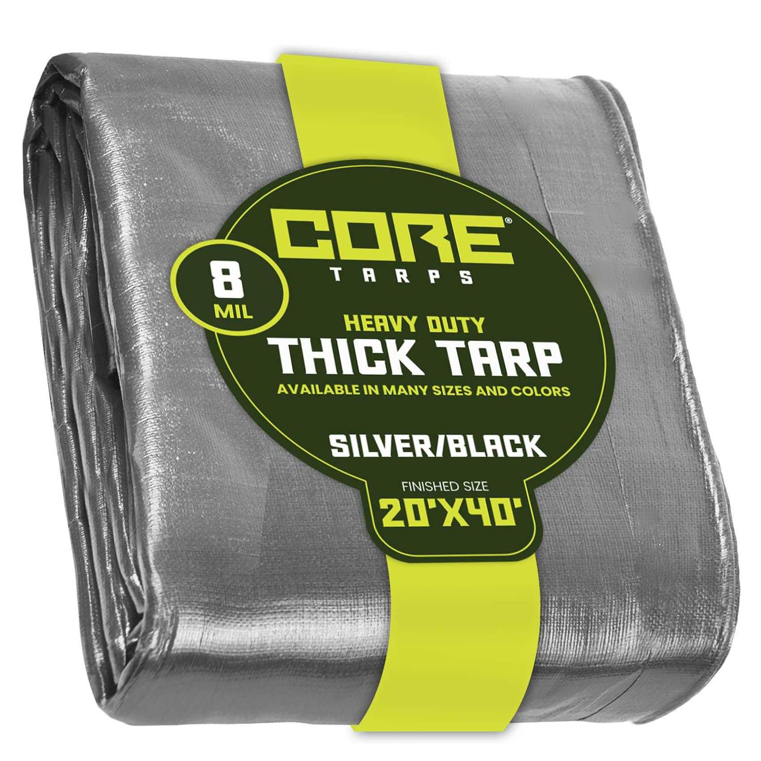 Core Tarps Heavy Duty 8 Mil Tarp Black - Cheap Fitting