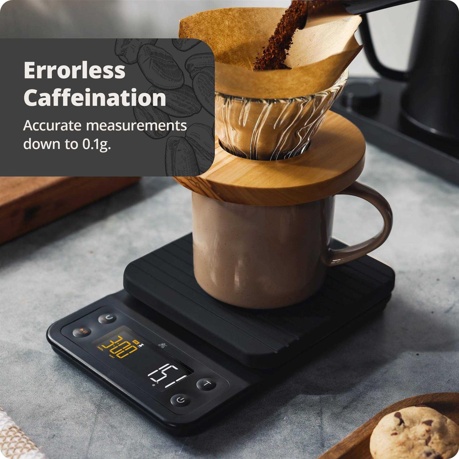 Greater Goods Digital Coffee Scale for The Pour Over Coffee Maker Brew Artisanal Java on a Coffee Scale with Timer Great for French Press and Ge - Cheap Fitting
