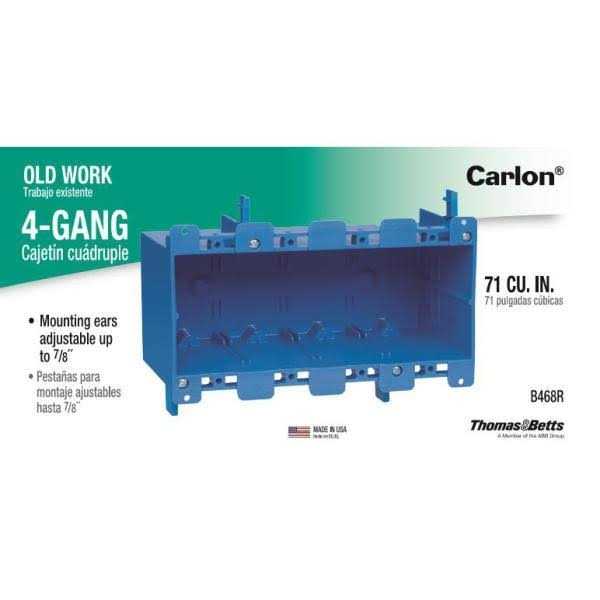 Carlon B468R 4 Gang Old Work Box - Cheap Fitting