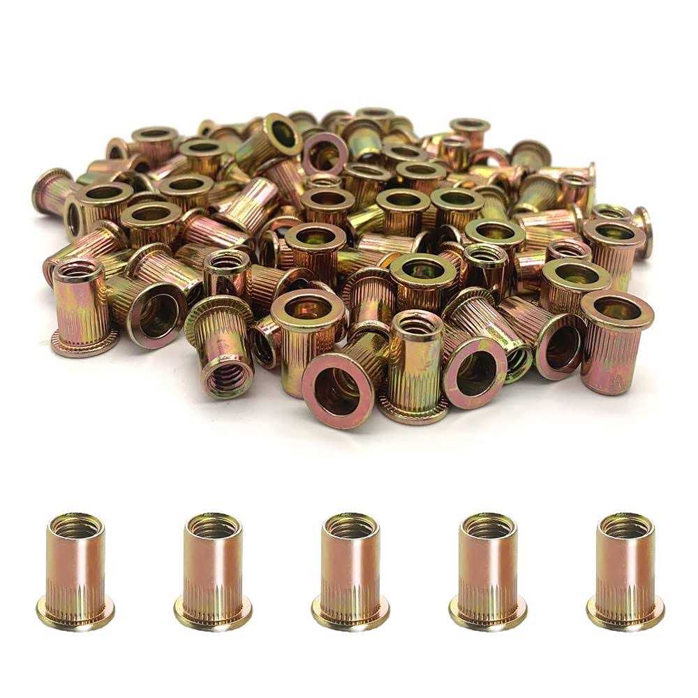 100PCS 1/4-20 Rivet Nuts Carbon Steel UNC Rivet Nut Set - Cheap Fitting