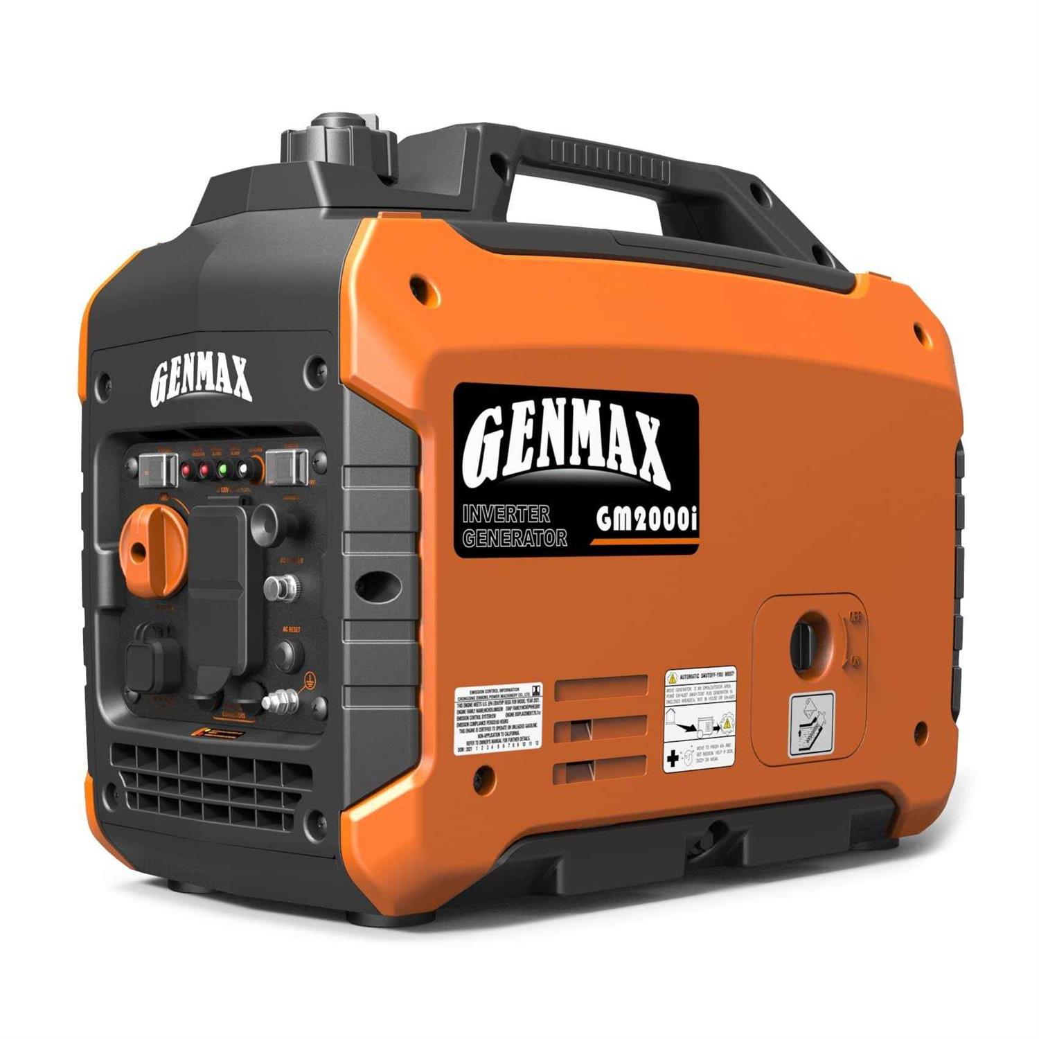 GENMAX 2000 Watt Recoil Start Gasoline Powered Inverter Generator with Super Quiet 79 cc Engine - Cheap Fitting