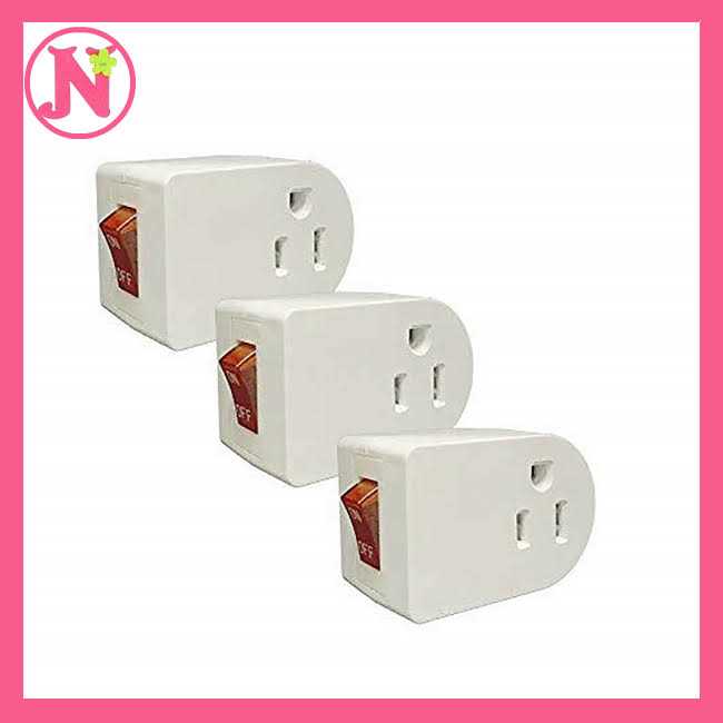 oviitech 3 Pack Grounded Outlet Wall Tap Adapter with On/off Power Switchsingle Outlet with Switch - Cheap Fitting