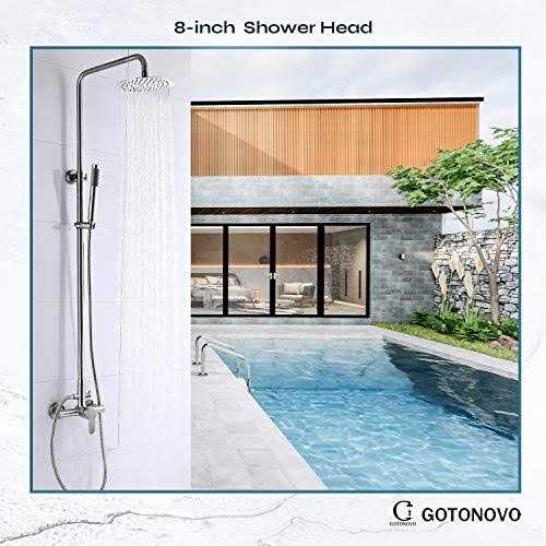 Gotonovo Outdoor Shower Faucet Sus304 Shower Fixture System Combo Set Rainfall - Cheap Fitting