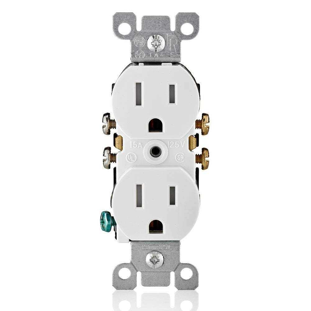 Leviton Tamper Resistant Duplex Receptacle T5320-W - Cheap Fitting