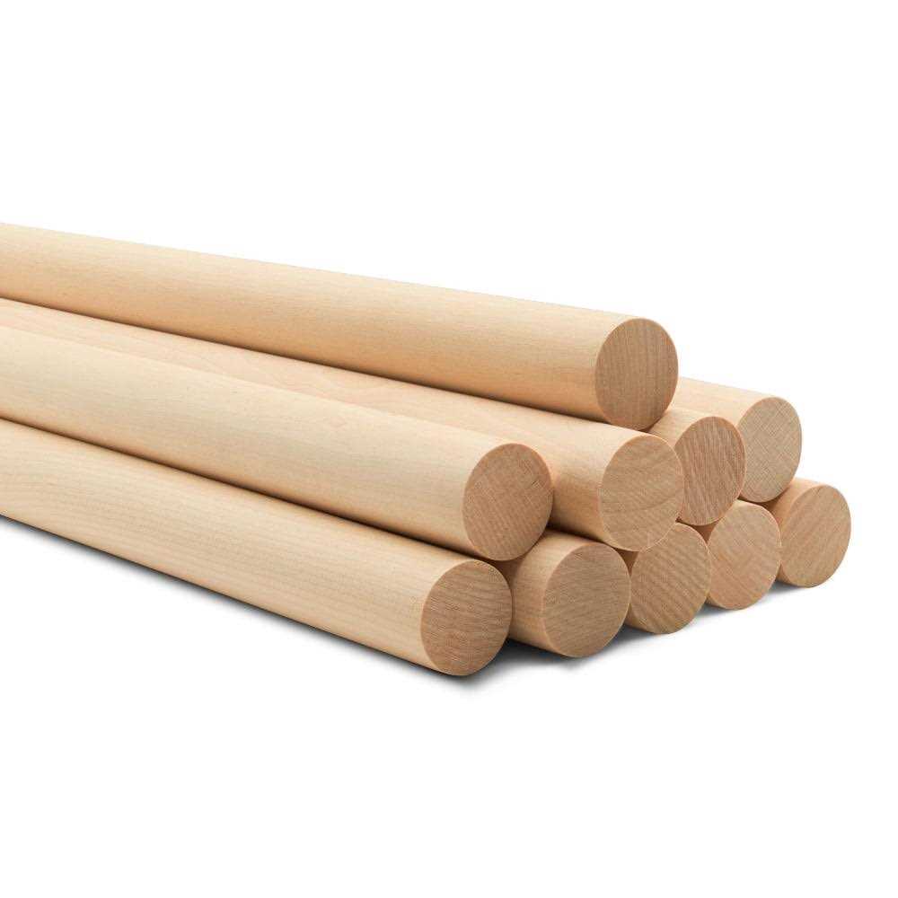 Woodpeckers Dowel Rods Wood Sticks Wooden Dowel Rods Unfinished Hardwood Sticks - Cheap Fitting