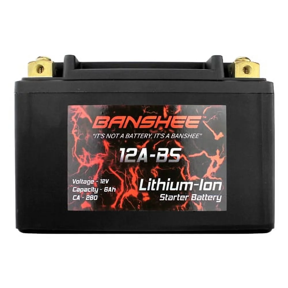 Banshee Battery Replacement for Bikemaster DLFP12-BS Lithium Ion Motorcycle Battery - Cheap Fitting