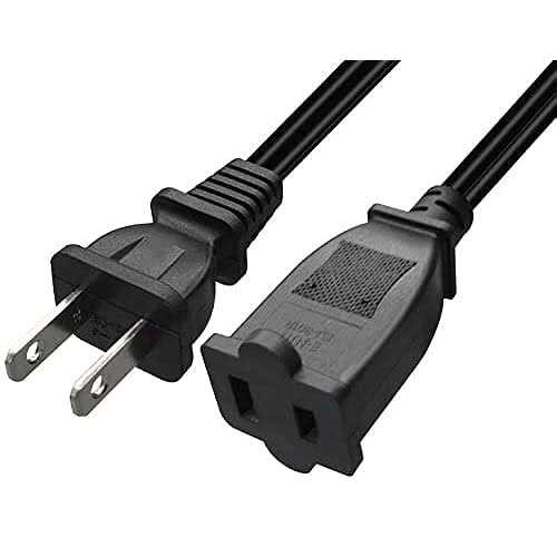 1ft Toptekits Short Us Power Extension Cable Cord Us Ac 2-prong Male/female Power Cable By Toptekits - Cheap Fitting