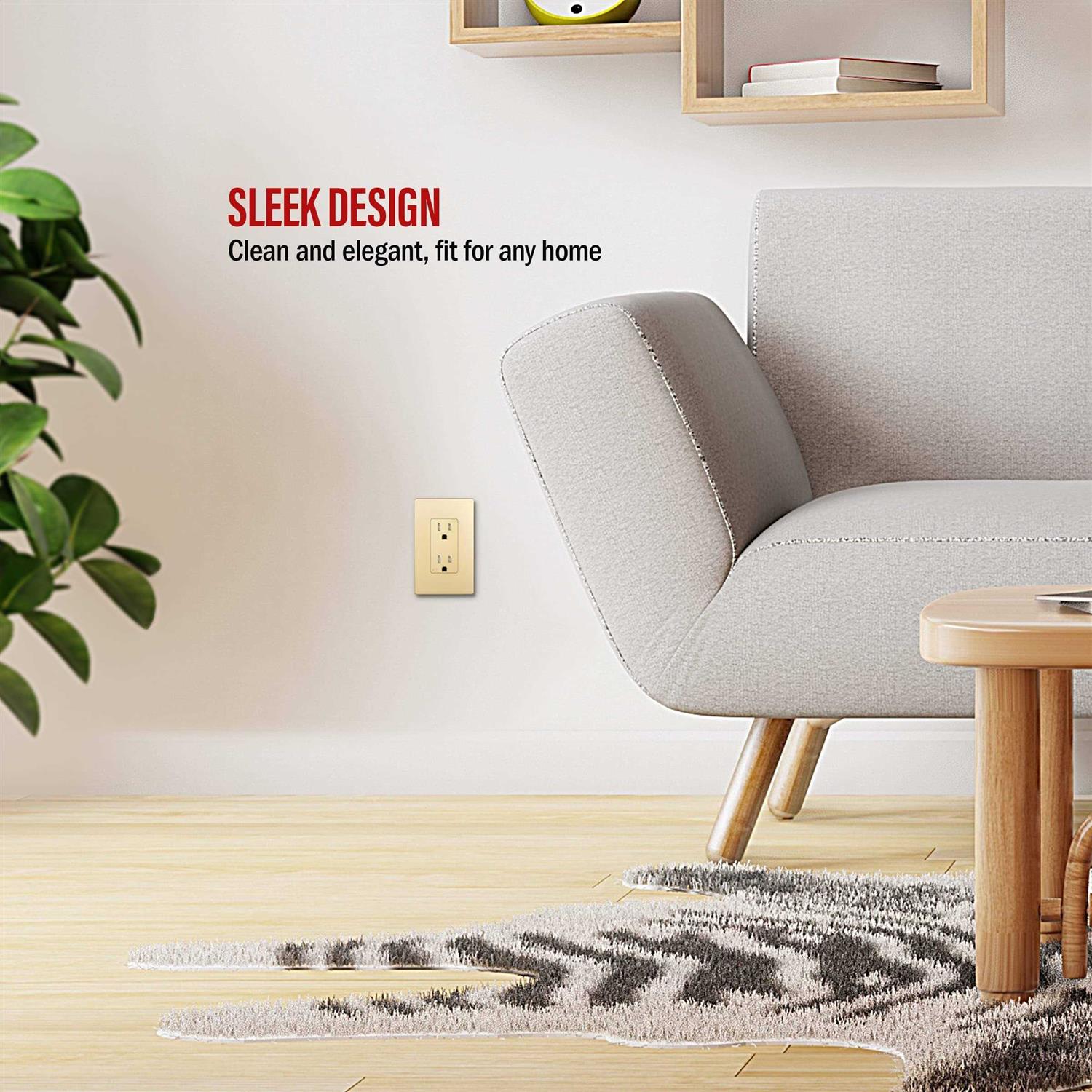 ENERLITES Elite Series Decorator Receptacle Outlet Child Safe Tamper-Resistant - Cheap Fitting
