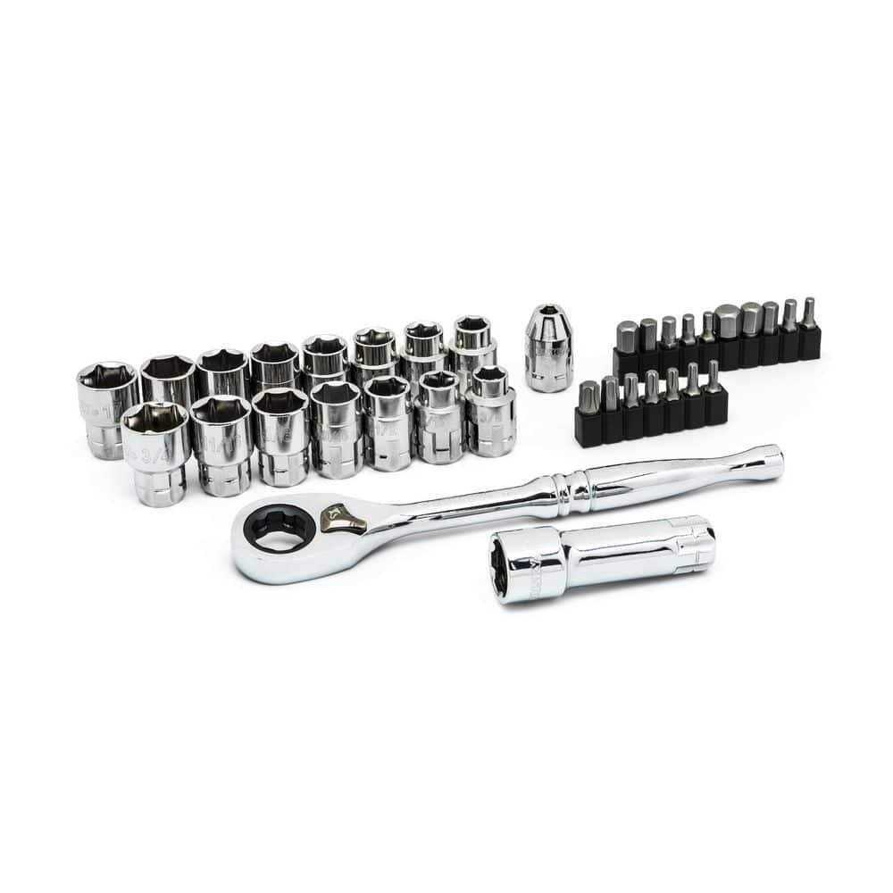 Husky 3/8 in. Drive 6-Point Pass-Thru Ratchet and Socket Set - Cheap Fitting