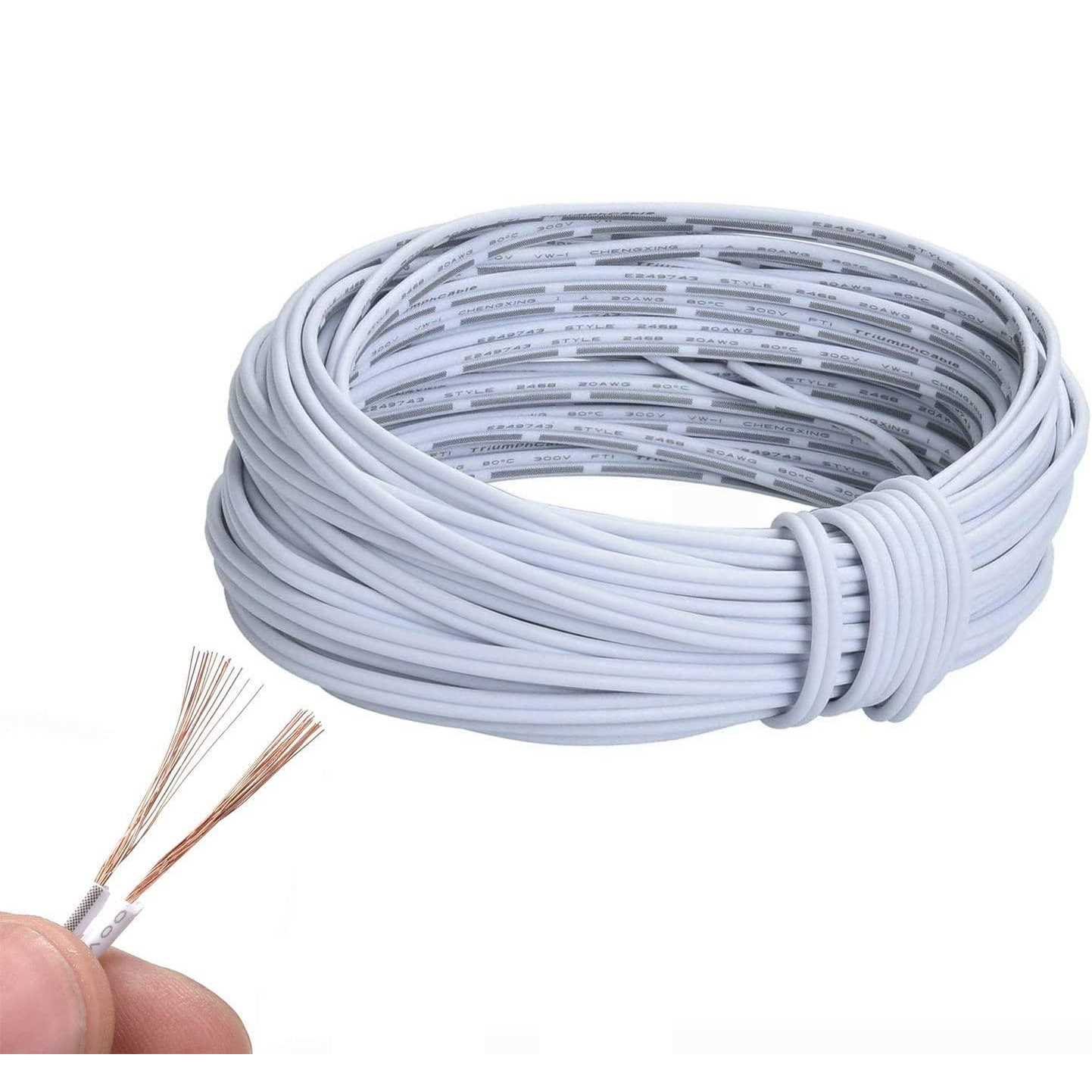 20m 20AWG 2Pin Extension Cable Wire Cord Line for Single Color LED Strip Ribbon Lights 3528 5050,2 Wire 20-Gauge Parallel Wire - Cheap Fitting