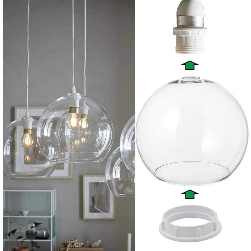 Light Socket Shade Rings,Aluminum Threaded Socket Ring for Medium Base E26 Sockets,Retaining Rings for Glass Lamp Shades/Light Fixtures - Cheap Fitting