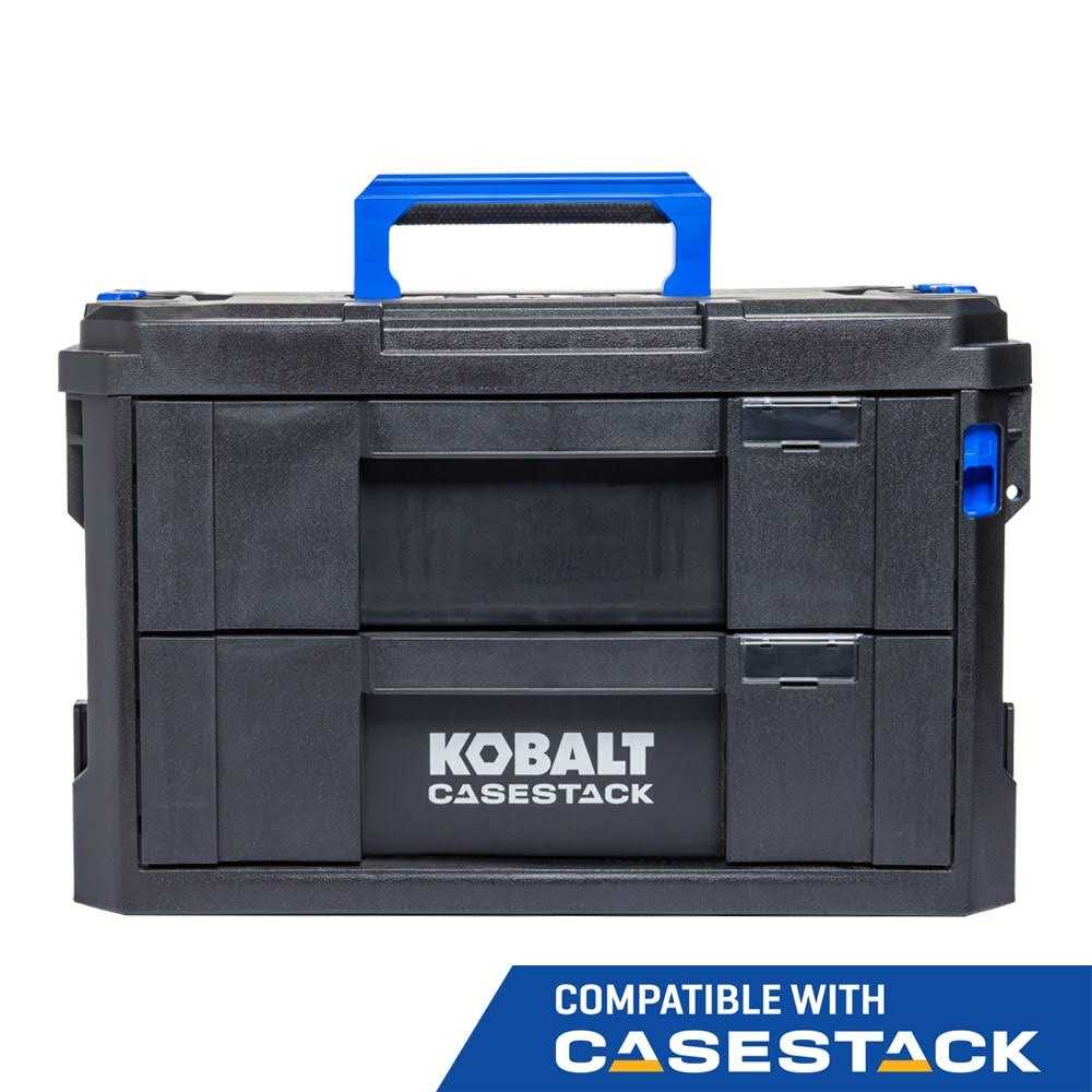 Kobalt CaseStack 14.16-in Friction 2-Drawer Black Plastic Lockable Tool Box KCSA-2DRW1-03 - Cheap Fitting