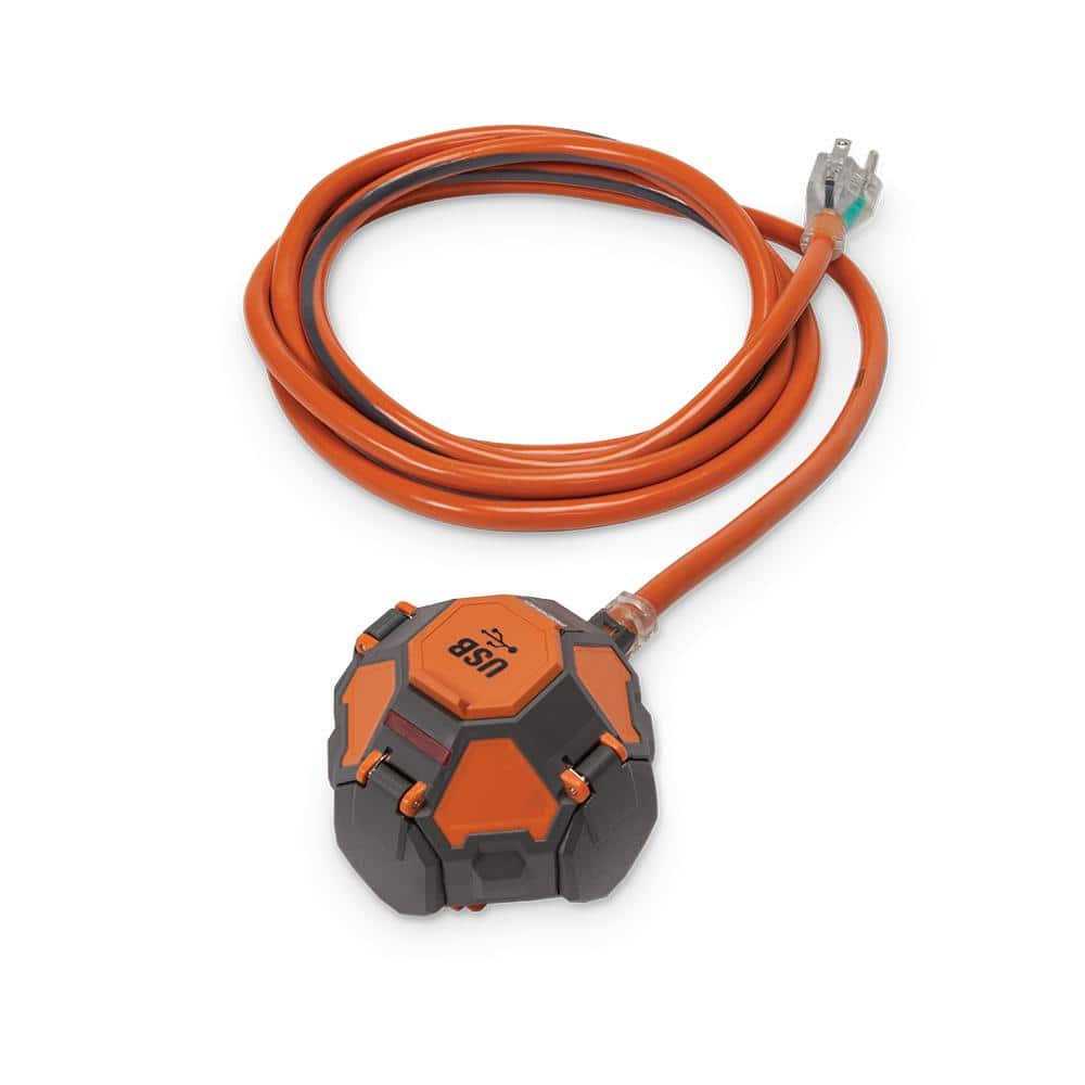 RIDGID 3-Outlet Power Ball Extension Cord Plus USB - Cheap Fitting