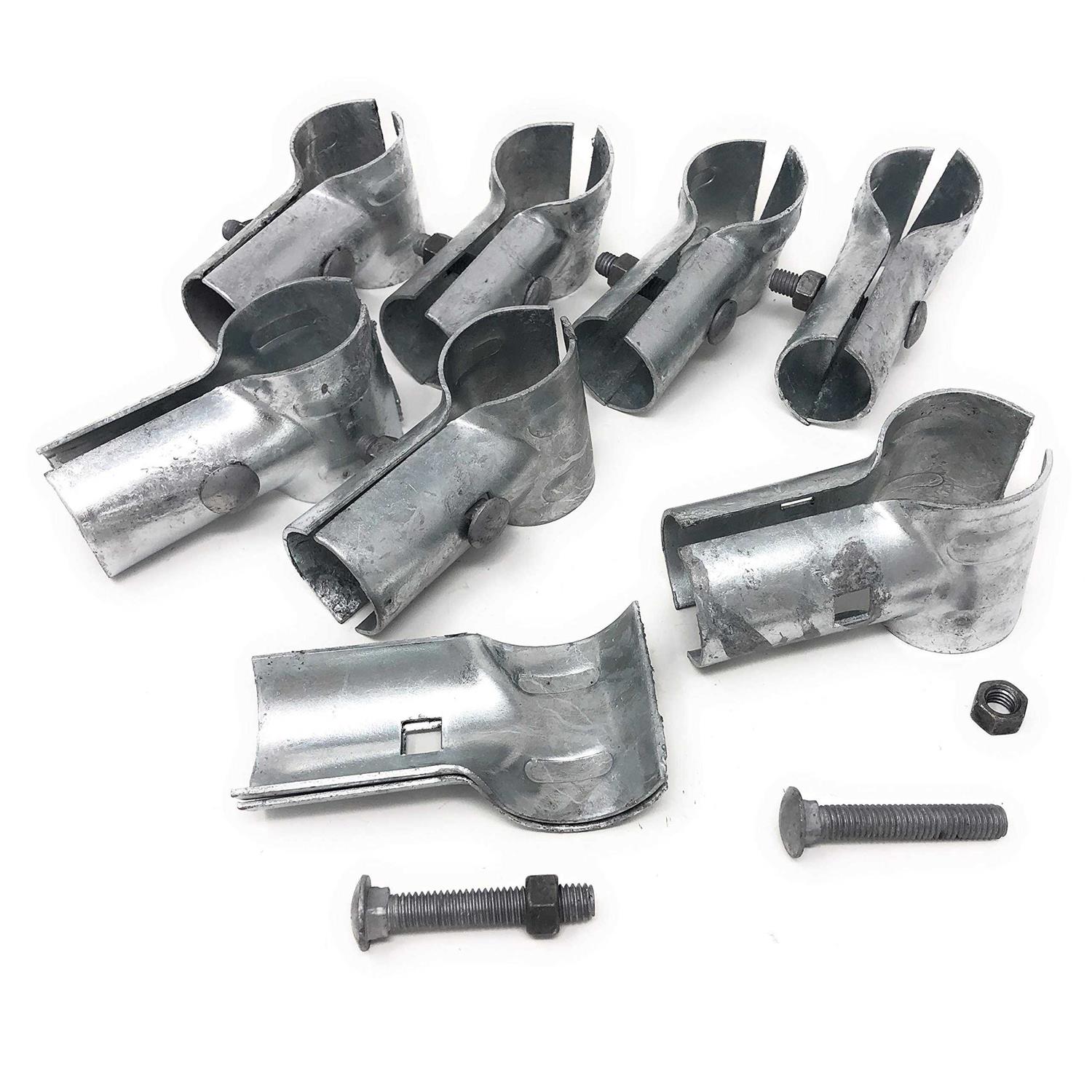 FenceSmart4U chain link fence end rail clamps with bolts & nuts 1-7/8 x 1-3/8 - Cheap Fitting