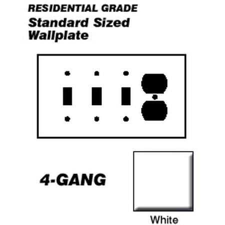 Leviton P38 W 4 Gang 3 Toggle 1 Duplex Device Combination Wallplate P38-W - Cheap Fitting